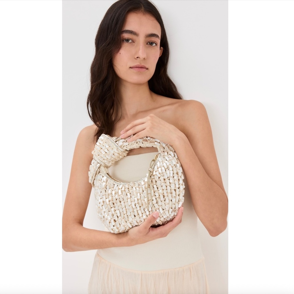 Poolside The Josie  Knotted Top Handle Pearl Bag - Picture 3 of 16